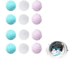 12 stuks drogerballen voor wasdroger, drogerballen voor donsjacks, wasballen, wasballen voor wasmachine, herbruikbaar, vermindert rimpels en verkort de droogtijd