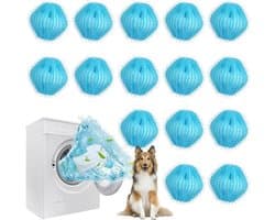 15 stuks haarvangers voor wasmachine, vangt haar in de wasmachine, herbruikbaar, voor het verwijderen van dierenharen, hondenharen, pluisjes, kattenharen