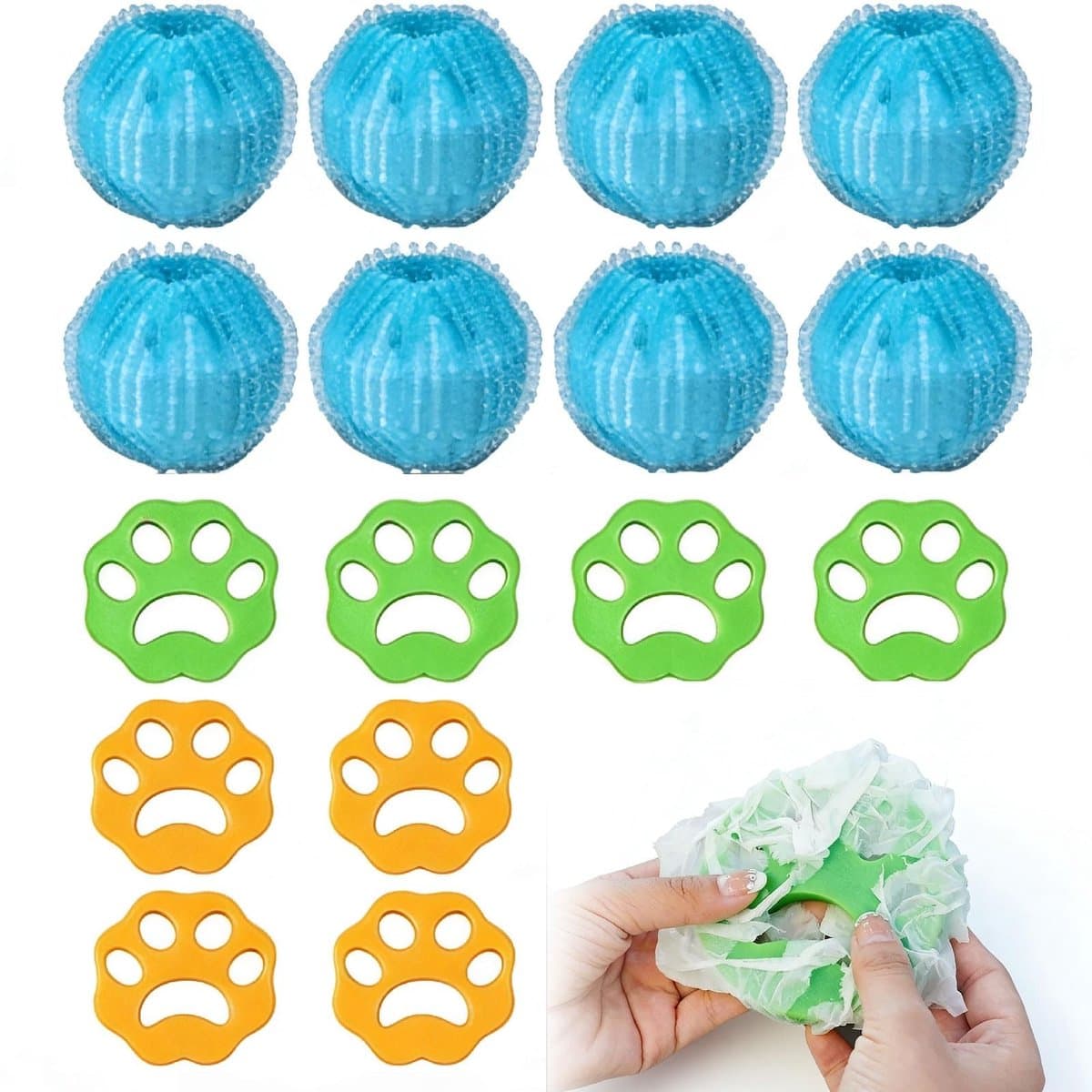 Solidchoice - Set van 16 Herbruikbare Huisdierhaarverwijderaars voor de Wasmachine — afbeelding 1
