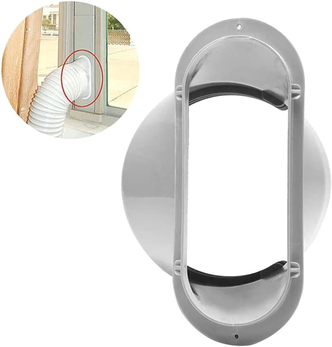 Afvoerslang Airco Klimaat - Koppelstuk Mobiele Airco Afvoerslang - Airconditioning afvoerslang - Verlengstuk van de uitlaatpijp van de airconditioning - Geschikt voor Ø15cm - Wit - Accessoires voor draagbare airconditioners — afbeelding 1