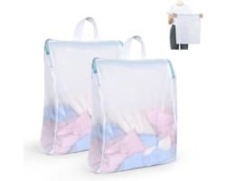 Grote wasnetten voor wasmachine, 60 x 80 cm, waszak met ritssluiting voor lingerie, schoenen en sokken