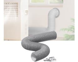 Afvoerslang PVC Aluminium - Ventilatieslang Flexibel - Lucht Afvoeren - Grijs