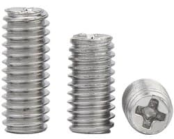 Madenschroeven M3x4mm - 100 Stuks - Roestvrij Staal - Pinschroeven - Schroefdraadpennen - Schroefdraadgat
