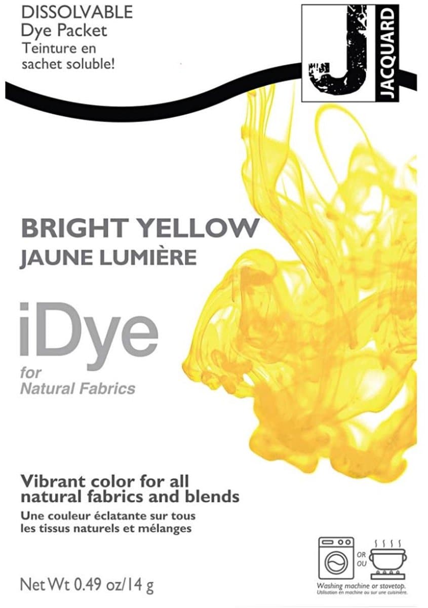 iDye Textielverf Bright Yellow - Kledingverf - Stoffenverf - Voor Katoen Zijde Linnen en Rayon - 14 gram — afbeelding 1