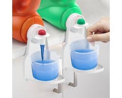 3pcs Wasmiddel gietstandaard, voetbediende wasmiddeldispenser om morsen te voorkomen, ideaal voor wasmachines
