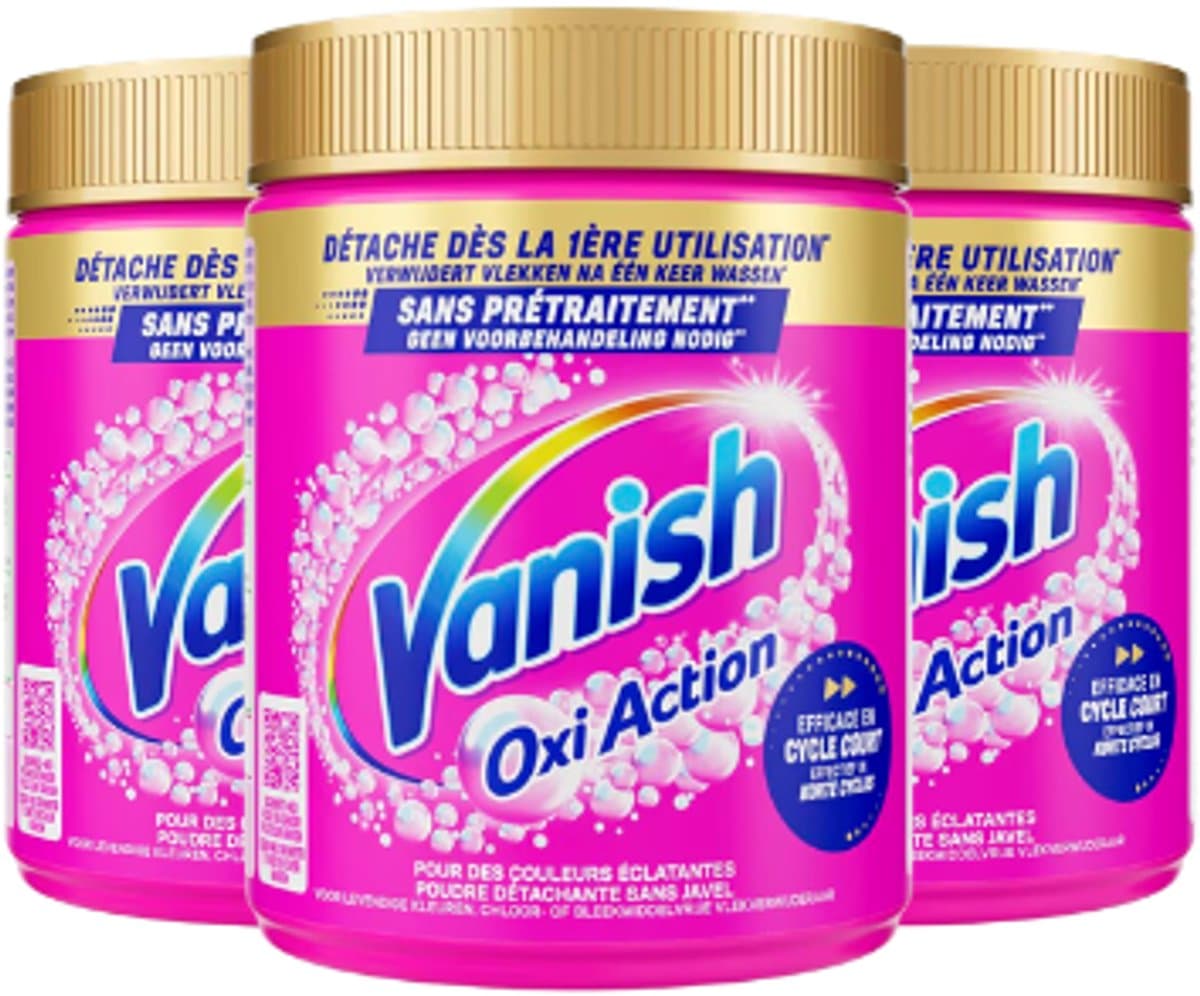 Vanish Oxi Action Vlekverwijderaar Poeder Color – 3x 960 g – 2,88 kg – Voordeelverpakking — afbeelding 1