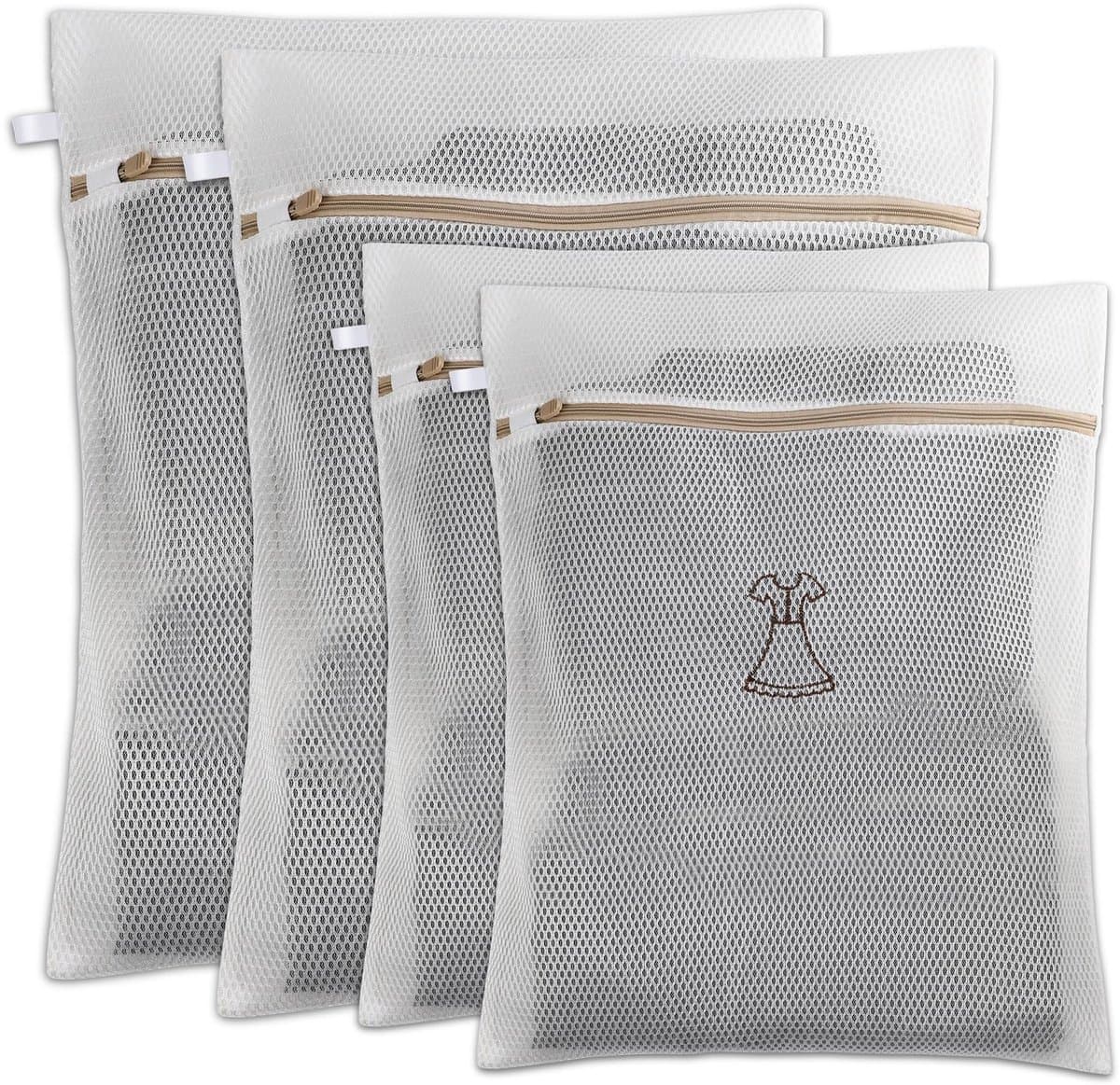 Waszak voor Wasmachine 4 Stuks, Versterkt Wasnet met Rits, Dikker Materiaal en Duurzaam, Herbruikbare Laundry Bag Kleding te Beschermen, Voor Ondergoed, Sokken en Delicate Kleding (2L + 2M) — afbeelding 1