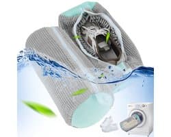 2 Stuks Schoenwaszak, Schoenwaszakken 360° Reiniging, Wasnet Schoenen voor Wasmachine, Schoenenzakreiniger met Ritssluiting, Herbruikbare Schoenwaszak, Wasbaar in de Machine, voor de Meeste Schoenen