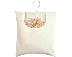 Wasknijperzak, wasknijperzak, 32 x 28 cm, Beige, wasmand