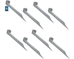 KOTARBAU® 8 Stuks - Grondankers voor Trampoline - Trampoline Ankers 350 mm - Bodemankers - Verzinkte Grondankers - Zilver