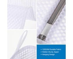 Waszakken Set - Honingraat Mesh - Duurzaam en Sterk - Met Verborgen Rits - Voor Delicate Kleding