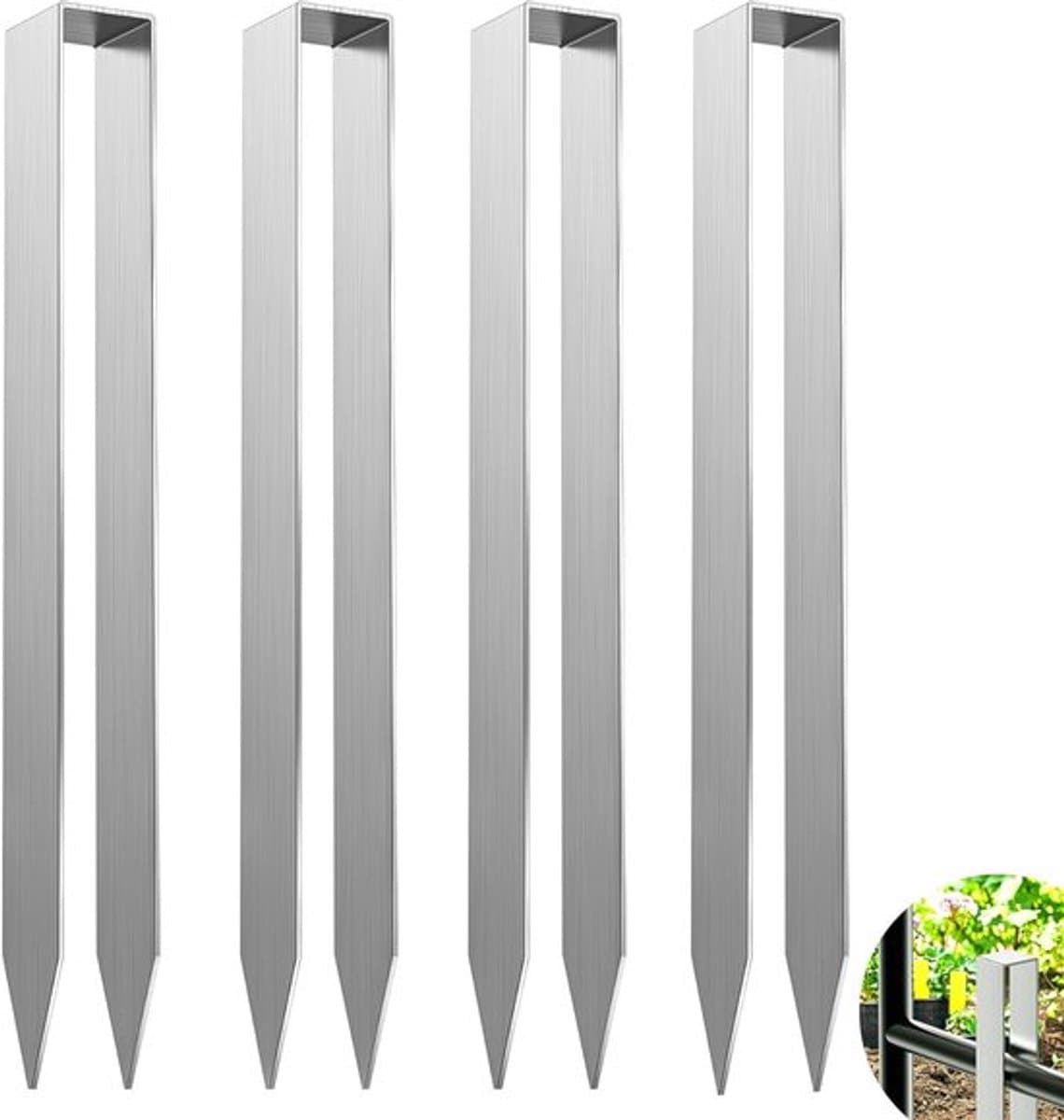 Set van 4 U-vormige Grondankers voor het Bevestigen van Rozenbogen en Waterleidingen, 300 x 29 x 21 mm, Duurzaam en Weerbestendig — afbeelding 1