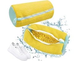 Schoenwaszakken, 2 stuks herbruikbare schoenwaszakken, schoenwaszak, wasmachine, waszak Schoenen, schoenwaszak, waszak, wasnet met borstels, voor wasmachine