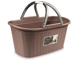 Heupwasmand 'Elegance' - 35 Liter - Wasmand met handgrepen - Taupe