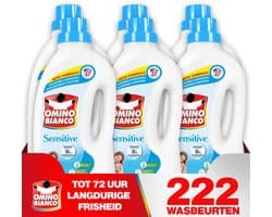 Omino Bianco Sensitive - Vloeibaar wasmiddel - 6 x 1.48 L - Geconcentreerd