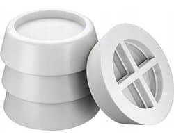 Trillingsdempers Wasmachine - Anti-vibratie pads - Apparaten Stabiliseren - Rubber Materiaal - 4 stuks - Wit