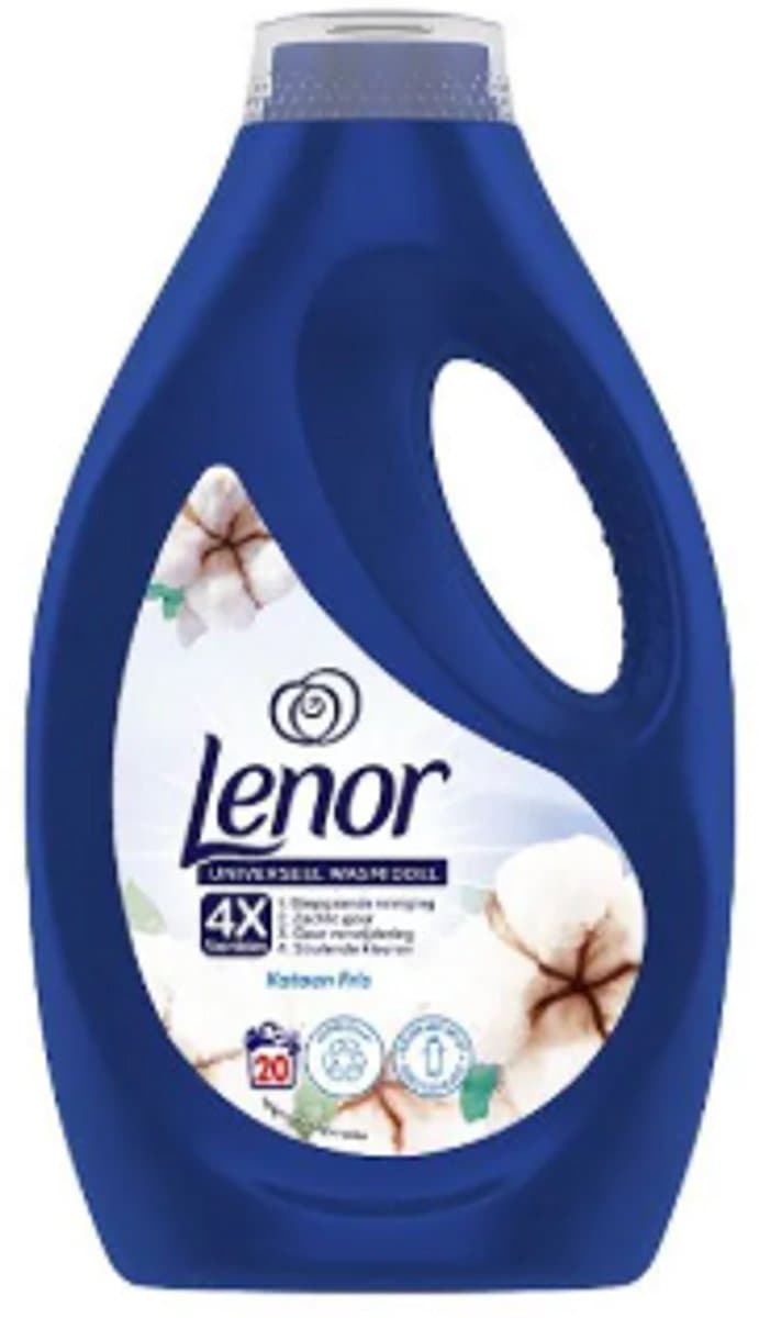 Lenor Vloeibaar Wasmiddel Katoen Fris 20 Wasbeurten 900 ml — afbeelding 1
