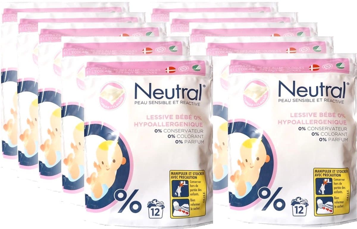 Neutral Baby Wascapsules - 10 x 12 Pods - Hypoallergeen - 120 wasbeurten — afbeelding 1