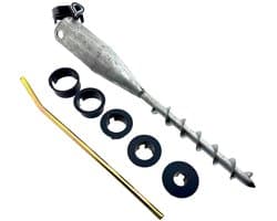 Grondanker gegalvaniseerd staal - grondboor / parasol houder/voet - geschikt voor 25 - 60 mm — afbeelding 1