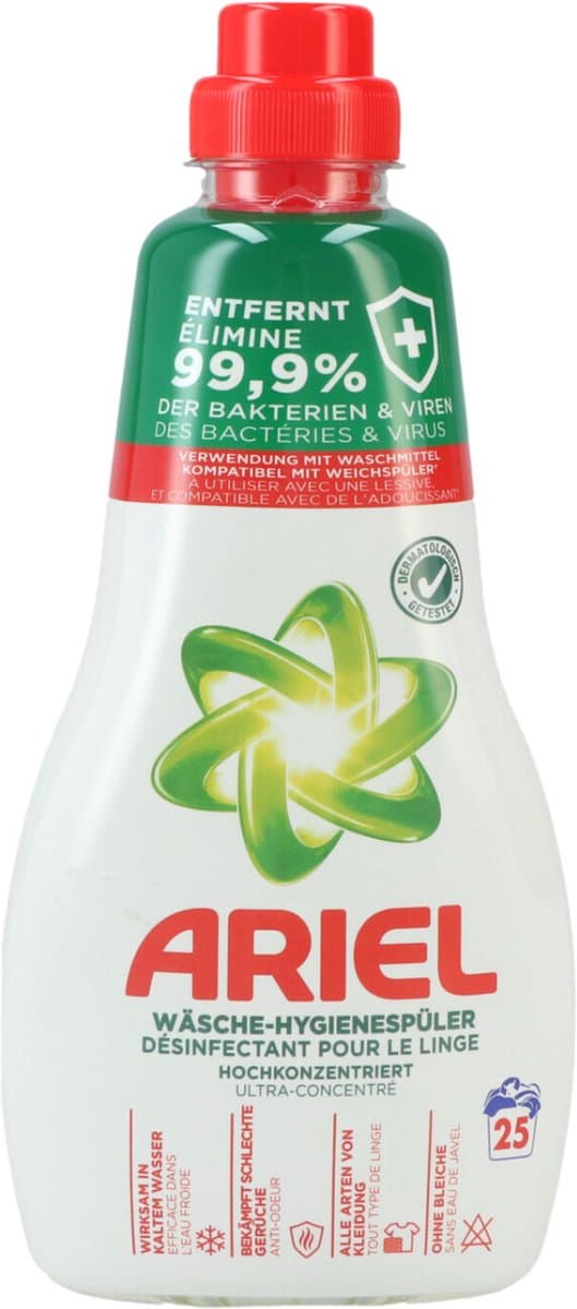 Ariel Hygiene spoelconcentraat met desinfectie 1l 25 wasbeurten — afbeelding 1