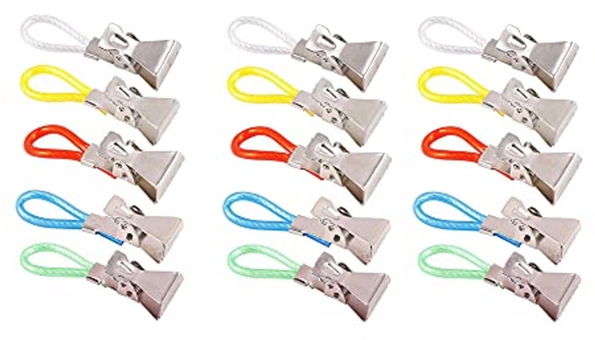 15 stuks multifunctionele handdoekclips en klemmen voor badkamer en keuken - variabele kleuren — afbeelding 1