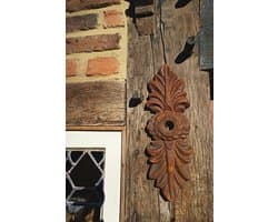 Antiek Muuranker Wandornament - Dubbelblad Gietijzer