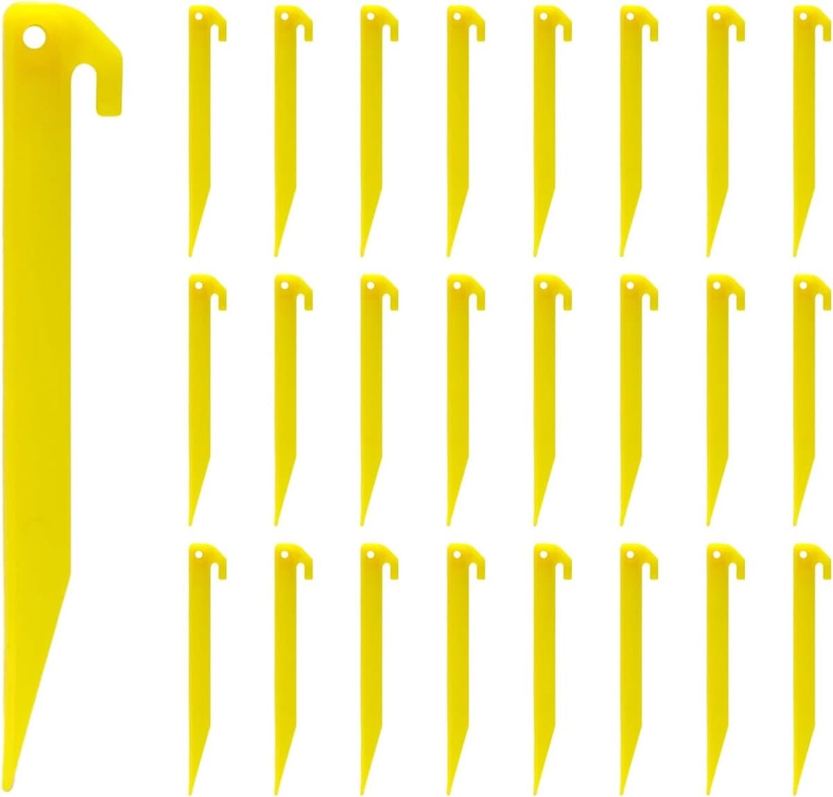 24 x 23 cm - Tentharingen van kunststof - Duurzame, puntige haakharingen - Geschikt voor luifels, kamperen, campers, enz. - Tentharingen van kunststof zijn geschikt voor gazons, stranden, tuindecoratie en verankering. — afbeelding 1
