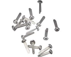 500 Stuks Monsterzakklemmen Zilver - Ronde Kop Zendingbinder voor Postzakken