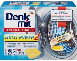 Denkmit Wasmachine Reiniger Tabs Anti-Kalking, 60 stuks