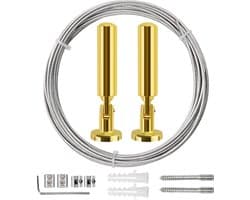 Goodivery ® Veelzijdig Gordijn- en Fotodraad Montageset met Metalen Koord voor Meerdere Toepassingen