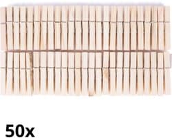 Wasknijpers - Houten wasknijpers - 50 Stuks wasknijpers - Wasknijpers Hout