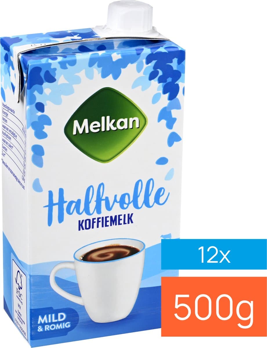 Melkan Halfvolle Koffiemelk 500g — afbeelding 1