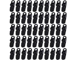 Tentclips - winddicht en ideaal voor outdoor-activiteiten - 50 stuks - zwarte kunststof