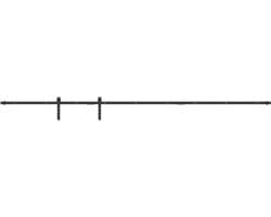 vidaXL - Ophangset - voor - schuifdeur - 244 - cm - koolstofstaal