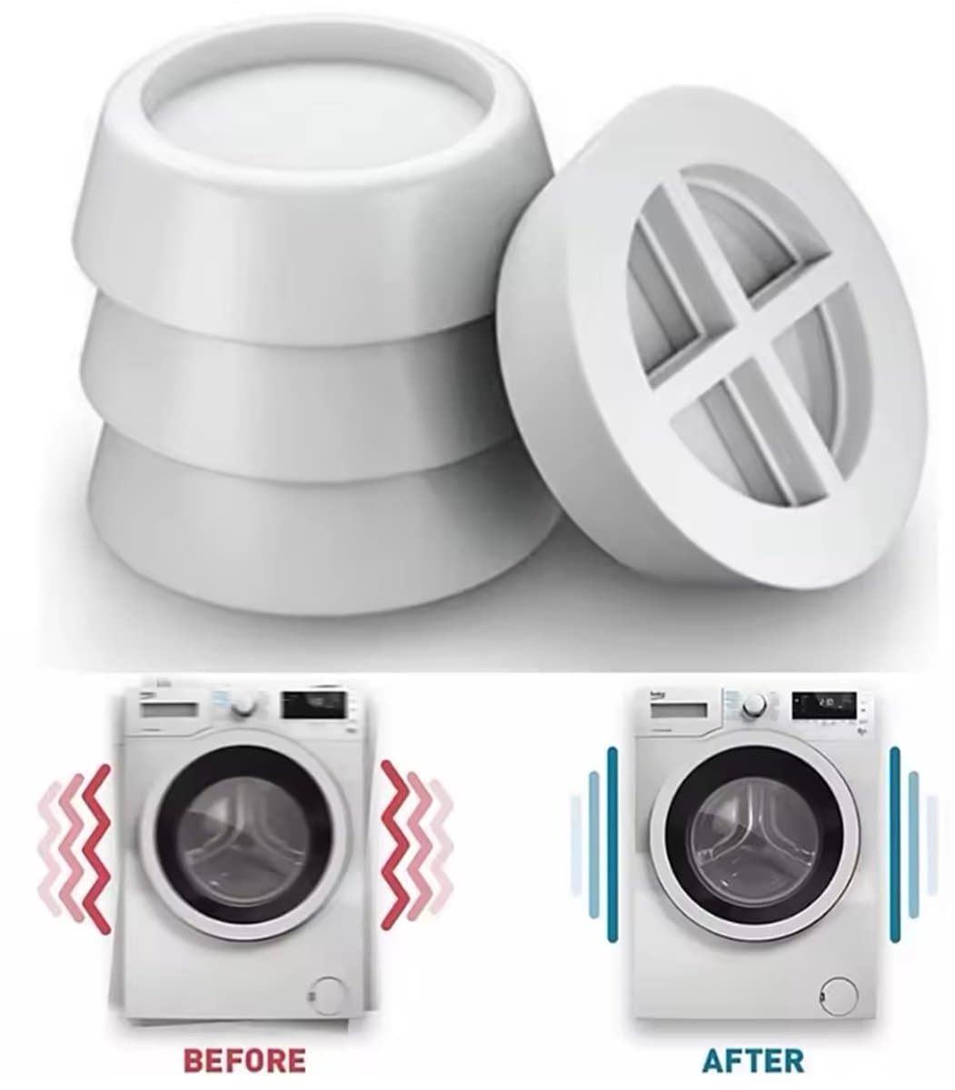 Anti-vibratie rubberen pads voor wasmachines en drogers, verminderen van trillingen en lawaai, verbetert de stabiliteit — afbeelding 1