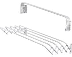 KADAX Opklapbaar wasrek voor wasruimte, ruimtebesparende wasdroger van metaal, uittrekbare accordeonwand, kleerhanger voor binnenshuis (100 cm)