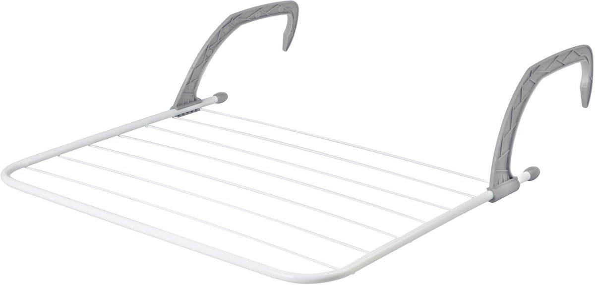 KADAX Balkonwasdroger, wasrek voor balkon, balkonleuning, radiator, badkamer, hangende wasdroger, kleine hangdroger, inklapbaar — afbeelding 1