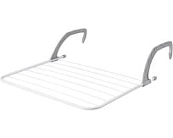 KADAX Balkonwasdroger, wasrek voor balkon, balkonleuning, radiator, badkamer, hangende wasdroger, kleine hangdroger, inklapbaar — afbeelding 1