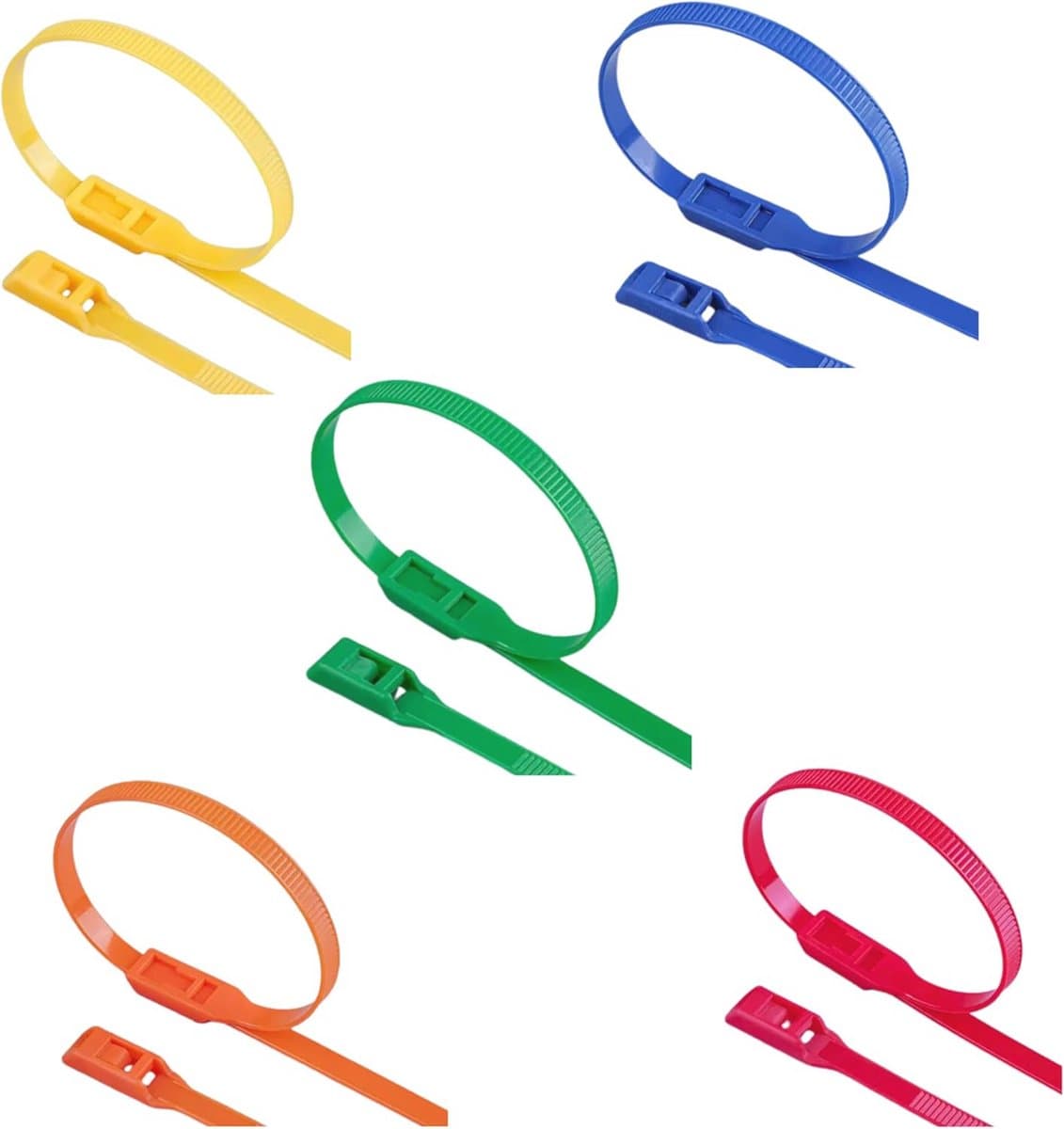 Veilige kabelbinders voor speelruimtes - 500 stuks - 350 x 8 mm in verschillende kleuren — afbeelding 1