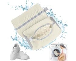 Waszak - Wasnet Voor Schoenen - Waszak Voor Schoenen - Schoenen Waszak - 39 x 19 Cm - Netje Anti-Vervorming - Delicaat Wasgoed - Schoen Wassen - Schoenenwaszak - Wasgoed - Wasmachine - Schoenen / Sneakers - Met Rits En Hangende Ring - Herbruikbaar