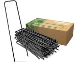 Grondankers van Niet Verzinkt Staal (250 Stuks) - Stabiele Grondankers Voor Onkruidvlies Tuinvlies Schutting & Net - 150 mm Lang 25 mm Breed Ø 2.7 mm - Sterke Grondverankeringsoptie