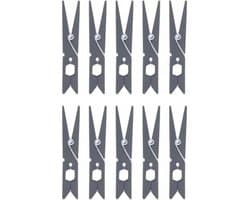 Wasknijpers - Kledingknijpers - Kleding Drogen - Onbreekbaar - 10 stuks - Grijs
