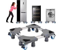 Thuys - Wasmachine verhoger - kast - wasmachine onderstel verstelbaar - Max 400 KG - 4 Wielen