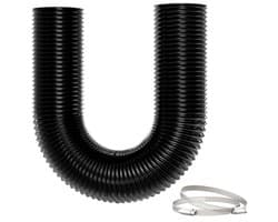 PromoHome 100 mm Afzuigslang 3 m, 5-laags Aluminium PVC Ventilatieslang voor Mobiele Airconditioner, Droger en Afzuigventilator, Zwart