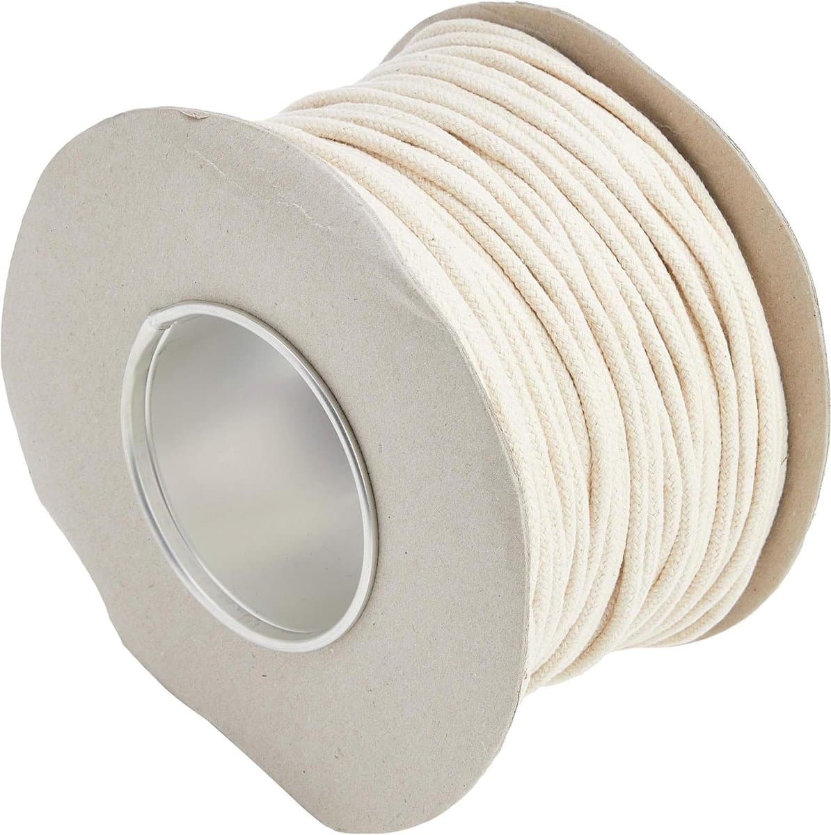 Katoenen Katrol Lijn - Waslijn Touw - Kleding Drogen - Synthetische Kern - 5.5mm x 100M - Natuurlijk — afbeelding 1