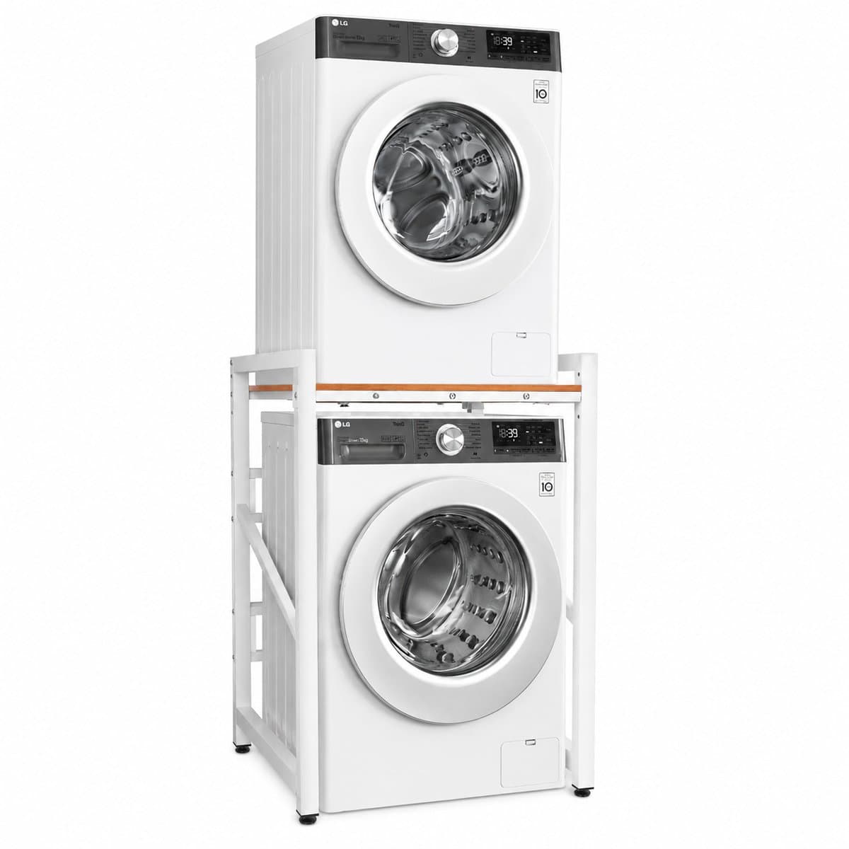 Lifero Wasdroger Ombouw - Werkblad Wasruimte - Wasmachine Ombouwmeubel - Opbergrek Droger - Verstelbare Plank 350kg Belasting — afbeelding 1