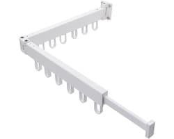 Cosensi - Droogrek - Vouwbaar - Flexibel ontwerp - Wit - Wasrek - Ideaal voor balkon en badkamer - Compact formaat