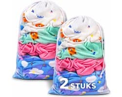BOTC Waszakken - 60*90cm Waszak Groot - Set van 2 - Waszak Wasmachine - Laundry bag - Waszakken -Wit — afbeelding 1