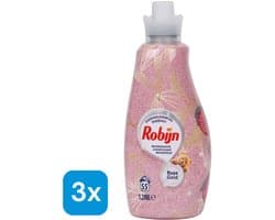 3x 1.3 Liter Robijn wasverzachter Rose Gold