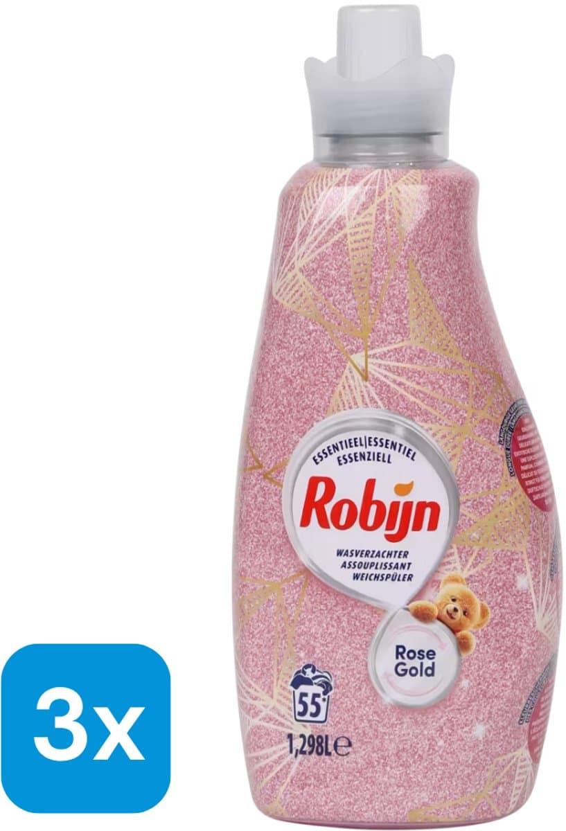 3x 1.3 Liter Robijn wasverzachter Rose Gold — afbeelding 1